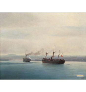 Capture Of The Turkish Troopship Mersina By The Steamer Russia