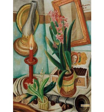 Still Life With Burning Candle
