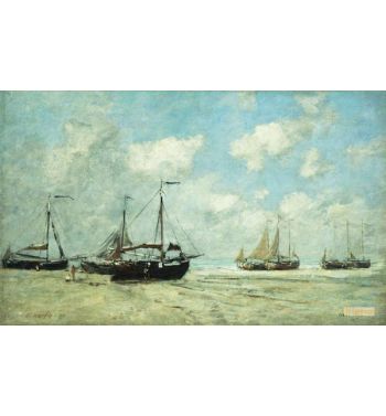 Boats On The Shore At Scheveningen