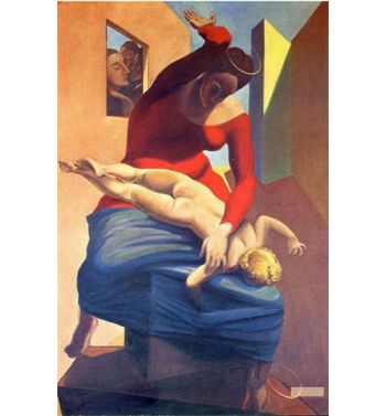 The Virgin Spanking The Christ Child Before Three Witnesses Andre Breton Paul Eluard