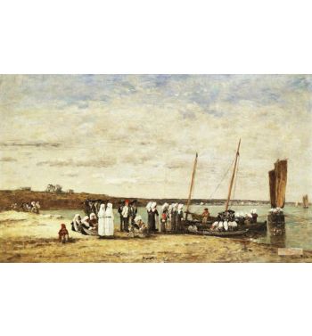 Fisherwomen Disembarking From Plougastel 1870
