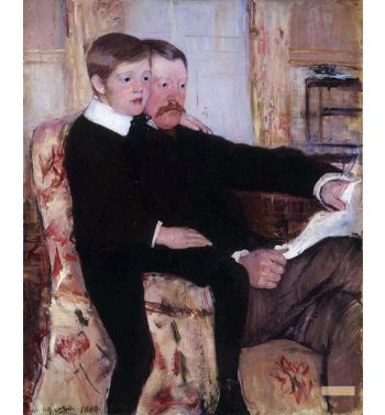 Portrait Of Alexander J. Cassatt And His Son Robert Kelso Cassatt