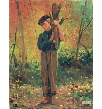 Boy Holding Logs, 1873