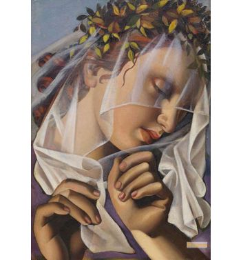 Woman With A Garland Of Flowers