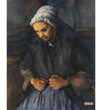 An Old Woman With A Rosary