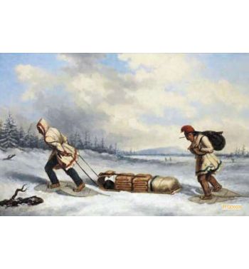 Indians On A Hunting Expedition Circa 1845 1847