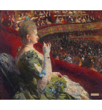 Madame Edmond Picard In The Box Of Theatre De La Monnaie