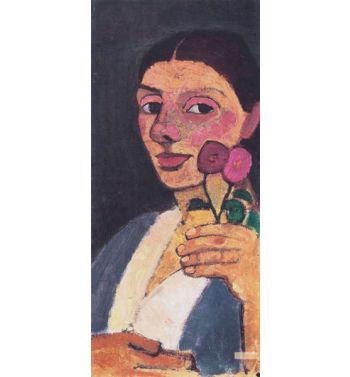 Selbstbildnis Mit Zwei Blumen In Der Erhobenen Linken Hand