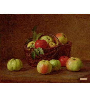 Apples In A Basket And On A Table, 1888