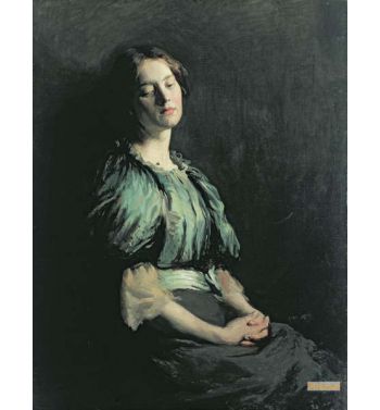 Portrait Of A Girl Wearing A Green Dress 1899