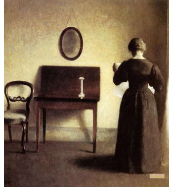A Lady Reading In An Interior