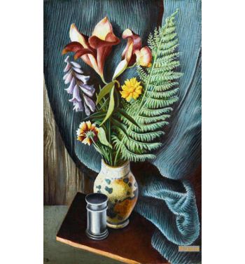 Still Life with Lilies and Ferns