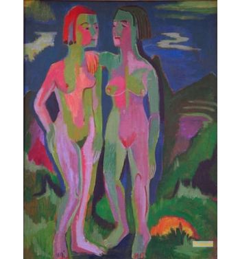 Two Female Nudes In Countryside