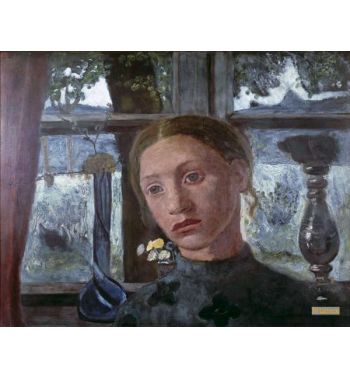 Girl's Head In Front Of A Window