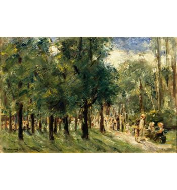 Path In The Tiergarten With Walkers