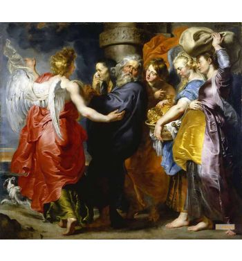 Flight Of Lot And His Family From-Sodom