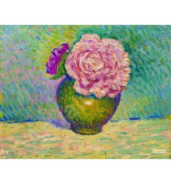 Pink Flower In A 1902 Vessel