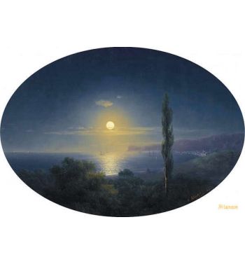 Crimean Coast By Moonlight