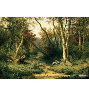 Forest Landscape With Herons 1870