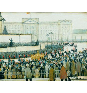 The Procession Passing The Queen Victoria Memorial Coronation