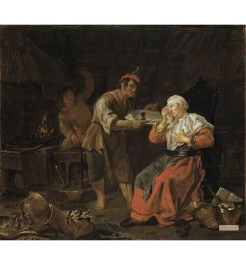 Weeping Woman In A Blacksmith'S Shop C1650
