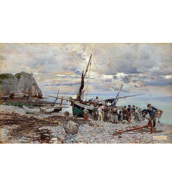 Return Of The Fishing Boats Étretat 1879