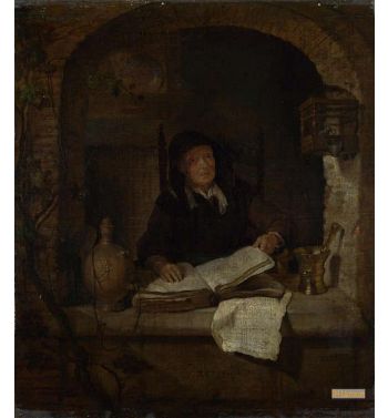 An Old Woman With A Book C 1660