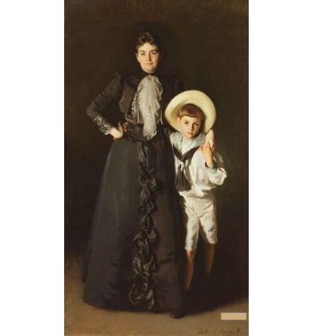Portrait Of Mrs Edward L Davis And Her Son Livingston Davis, 1