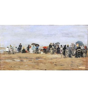 Scene On The Beach At Trouville 1880