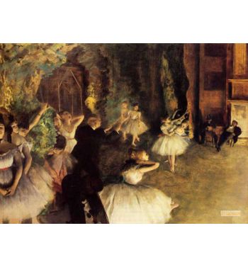 The Rehearsal Of The Ballet Onstage