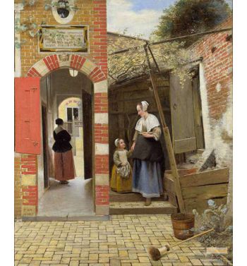 The Courtyard Of A House In Delft