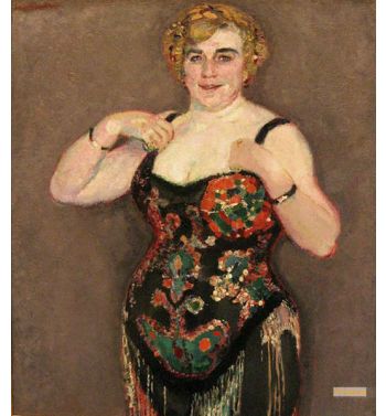 Portrait Of Woman In Suspender Dress