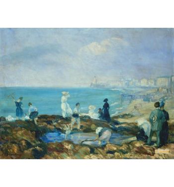 Figures On The Shore At Dieppe