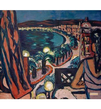 Promenade Des Anglais, Nice From The Hotel By Night