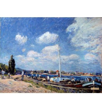Unloading The Barges In Billancourt