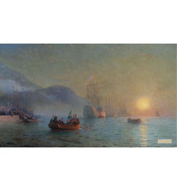 Christopher Columbus Sailing From Palos 1892