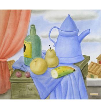 Still Life With Green Bottle