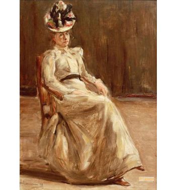 Portrait Of A Sitting Lady In Full Figure