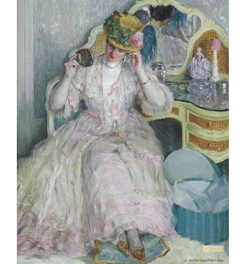 Lady Trying On A Hat