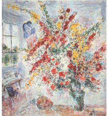 Straub Am Fenster, 1969, Bouquet Of Genets And Apples