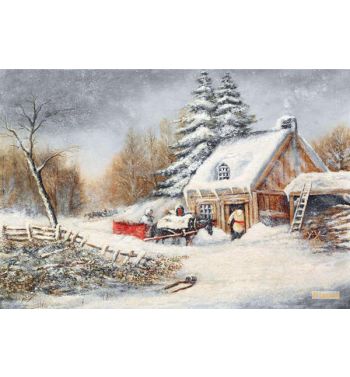 Winter In Laval Mountains Near Quebec; And Blocked In The Snow