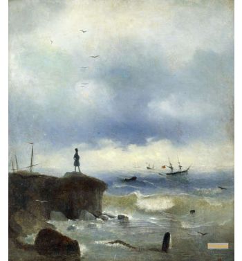 Pushkin Looking At The Black Sea 1838