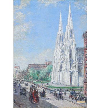 The Cathedral And Fifth Avenue In June 1893