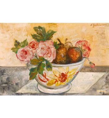 Still Life With Roses And Pears