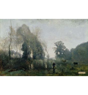 Morning At Ville Davray Or The Cowherd 1868