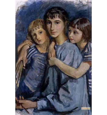Self-Portrait With Daughters, 1921