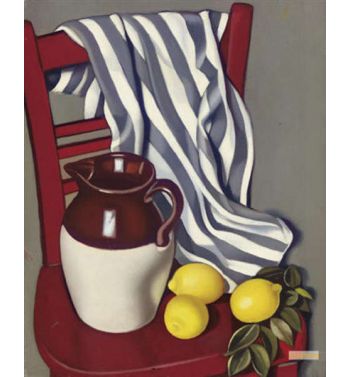 Pitcher And Lemons On A Chair