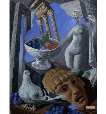 Still Life With Ruins, Pigeon And Statue