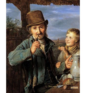 Day Laborer With His Son