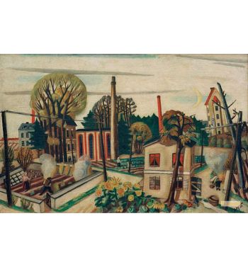 Landscape Near Frankfurt, With Factory